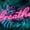 Breathe Typography, variant on Elephant Stock Girl Power Neon Sign Wall Art - Horizontal Canvas Wall Art - Living Room Wall Decor - Inspirational And Typography Canvas - Pink And Purple Decor - 24" x 16"