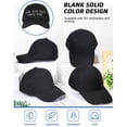 thumbnail image 4 of Gorra de béisbol Handepo, correa trasera ajustable, 24 unidades, negra, 4 of 7