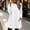 White, variant on Women's Sweatshirt Dress Featuring Side Pockets Long Sleeve Loose Pullover Mini Dress for Winter Daily and Casual Outings White