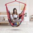 thumbnail image 3 of Hammock Chair Hanging Rope Swing with 2 Cushions  Anti-Slip Rings for Any Indoor or Outdoor Spaces, 3 of 8