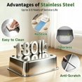 thumbnail image 6 of XL Enclosed Stainless Steel Litter Box with Lid, Light Gray, 6 of 7
