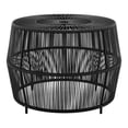 thumbnail image 4 of Afuera Living Wicker / Rattan Round Outdoor Coffee Table in Black, 4 of 20