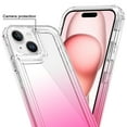 thumbnail image 4 of For Apple iPhone 14 (6.1") Hybrid 3in1 Clear Two Color Tone Transparent Shockproof Rubber TPU + Hard Protective Frame Cover ,Xpm Phone Case [ Clear + Pink ], 4 of 5