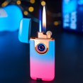 thumbnail image 2 of Blasgw Cool Lighters, Fire Gas Lighter Blue Flame Inflatable Windproof Double Torch Lighter Accessories Men's Gift Pink, 2 of 5
