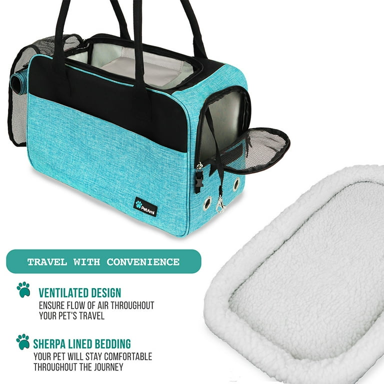 Blue Sherpa Soft Sided Carrier Whisker City® Blue Floral Soft