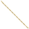 thumbnail image 2 of Primal Gold 10 Karat Yellow Gold Solid Polished Open Back Flower and Leaf Bracelet, 2 of 4