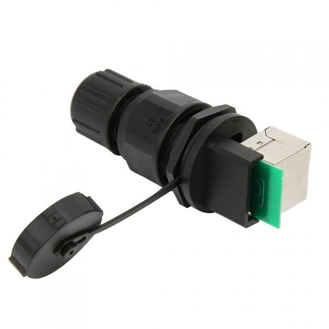 Conector impermeable, RJ45-90° Conector RJ45 8 Conector impermeable de red Conector de puente de red Rendimiento probado