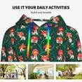 thumbnail image 4 of Fotbe Mushroom House Pattern Womens Long Sleeve Hoodie, Pullover Hooded Sweatshirt, Kangaroo Pocket Hoodie with Eye-catching Drawstrings-Small, 4 of 7