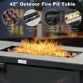 thumbnail image 6 of Gymax 9 PCS Patio Rattan Furniture Set Fire Pit Table Storage Black W/ Cover Navy, 6 of 10