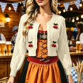 thumbnail image 4 of Arlun 3D Cherry Cropped Cardigan Sweater for Women Classic Crew Neck Open Front Long Sleeve Chunky Cardigans Cute Trendy Fall Winter Button down Short Outerwear, 4 of 6