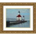 thumbnail image 1 of Bansemer, Roger 18x15 Gold Ornate Wood Framed with Double Matting Museum Art Print Titled - Benton Harbor Michigan, 1 of 4