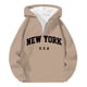 thumbnail image 3 of MHFRRA Sudadera con Capucha y Cremallera de Un Cuarto con Estampado de Letras, Suave y de Cobertura Total, Cómoda y Casual, Ideal para Uso Diario y Actividades Al Aire Libre Caqui, 3 of 3