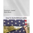 thumbnail image 6 of 4th of July RV Awning Sun Shade Screen 9'X7' American Flag Boots Freedom Mesh Sunscreen Patriotic Stars Stripes Awning Shade Screen with Zipper UV Blocker Completed Kits for RV Motorhome Camper, 6 of 7