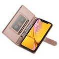 thumbnail image 3 of Allytechgroup Wallet Case for Apple iPhone XR, 9 Cards Holder + Zipper Pocket + Hand Wrist Shockproof Stand Flip Cover RFID Blocking Phone Case for Women Men, Pink, 3 of 7