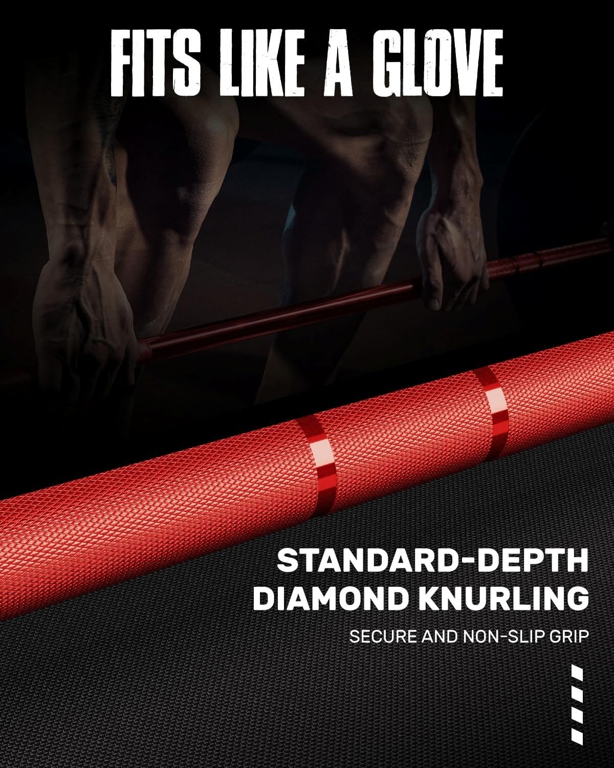 7FT Olympic Barbell, Weight Bar with Knurled Grip, 1000lb Capacity Strength Training Deadlift Bar for Squat, Weightlifting, Bench Press, Fits 2-inch Standard Weight Plates