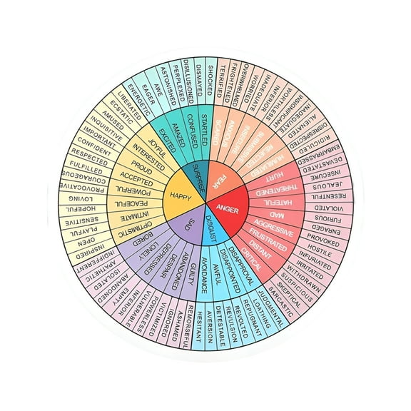 ACDANC Magnetic Feeling Wheel Sticker Emotion Wheel Magnet Emotions Chart Wheel Fridge Magnet