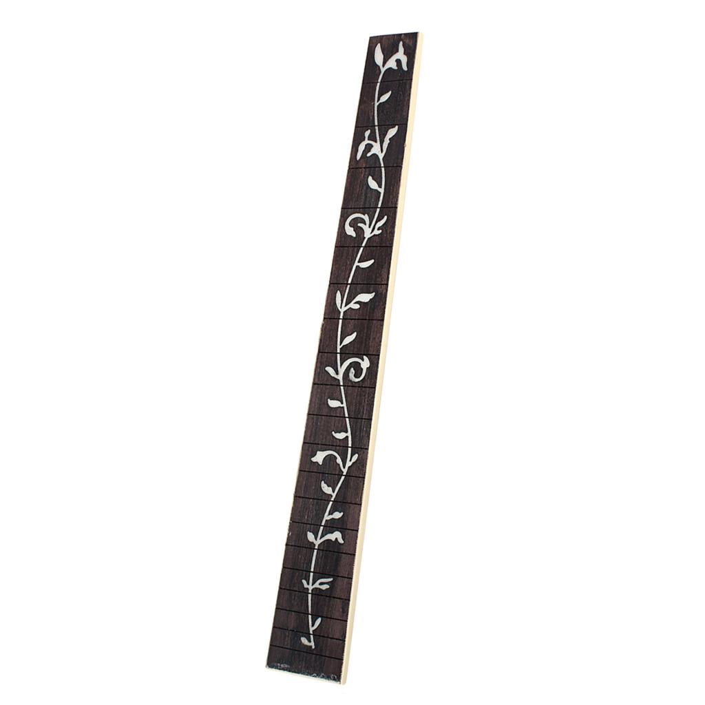 Dualoai Acoustic Folk Guitar Fretboard Rosewood Fingerboard Wooden Inlay Shell Luthier Tool Suitable for DIY Guitar Repair Music Production