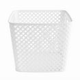 thumbnail image 5 of White 13" Cube Decorative Storage Basket Plastic Organizer Easy To Care 1 Pack, 5 of 5