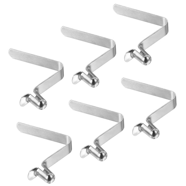 Unique Bargains 8x5mm Kayak Paddle Snaps, Hollow Button Single Pin Lock Tube Spring Clips for Tent Pole, 6 Pack, Silver