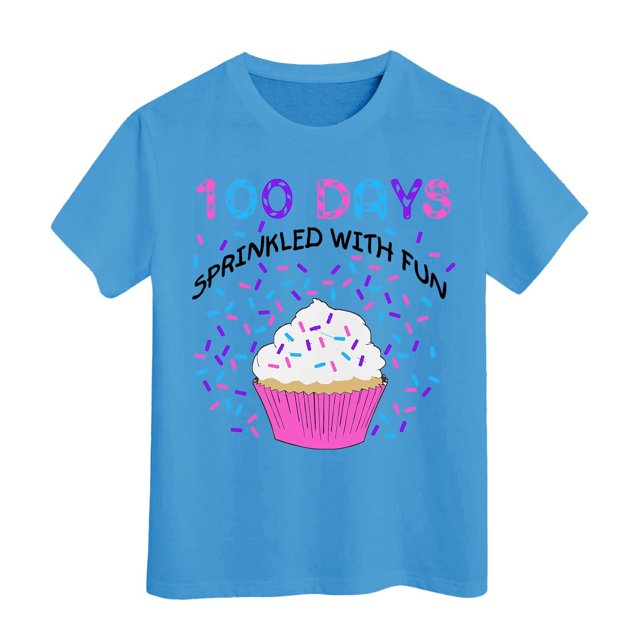 Mode Décontractée Imprimé Col Rond Manches Courtes T-Shirt Haut Arc-en-Ciel Chat Pyjamas Manches Longues Tee-Shirts Filles Pack Enfants Jolies Petites Chemises Liar 3 T Vêtements Épais Haut à Bretelles 6x Filles