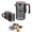 gray+2 wooden handle cups, variant on eternitea magic pot,Enchanti Magic Tea Pot,720ML Water Separation Glass Teapot with Wooden Handle,Press Control Enchanti Tea Infuser with Strainer for Loose Tea Witchcraft Tea Kettle