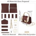 thumbnail image 6 of DIY PU Leather Bag Kit Handmade Crossbody Bag Making Kit Women Shoulder Bag Leather Pattern Sewing MaterialsSet Fashion Handbag Making Kit Brown, 6 of 9