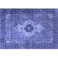 thumbnail image 1 of Ahgly Company Indoor Rectangle Medallion Blue Traditional Area Rugs, 5' x 8', 1 of 4