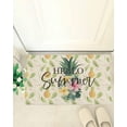 thumbnail image 4 of Shag Bath Rugs Pineapple Floral Summer Fruit Plush Soft Fluffy Doormat Floor Carpet,Non-Slip Living Room Bedroom Kitchen Entryway Door Mats Monstera Seamless Vintage Linen, 4 of 6