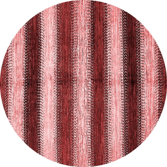 Ahgly Company Indoor Round Abstract Red Modern Area Rugs, 6' Round