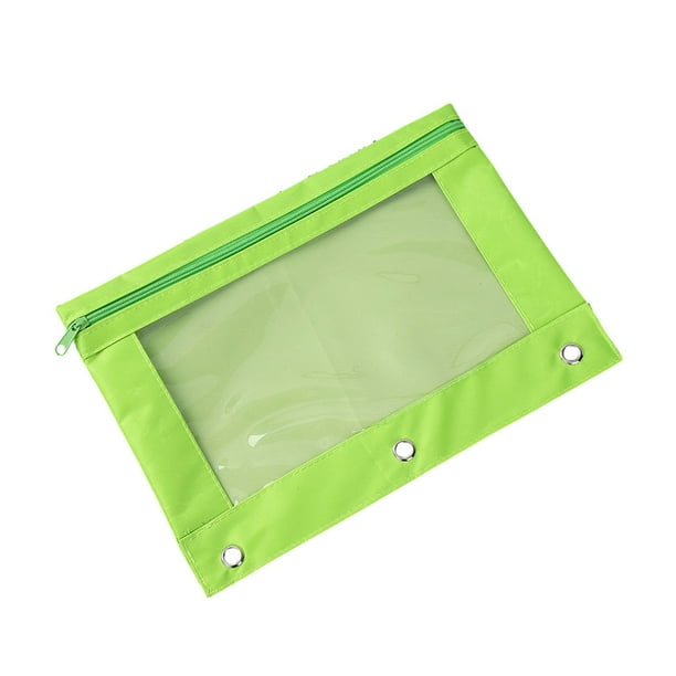 Injueey Práctica bolsa con cremallera para almacenar y organizar documentos Útiles escolares Bolsa para documentos cartulina verde fluorescente