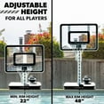 thumbnail image 4 of GoSports Splash Hoop LEGEND Pool Basketball Hoop Game with Water Weighted Base, Adjustable Height, and Regulation Steel Rim - Black, 4 of 6