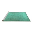 thumbnail image 2 of Ahgly Company Machine Washable Indoor Rectangle Persian Turquoise Blue Traditional Area Rugs, 2' x 5', 2 of 4