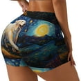 thumbnail image 2 of Kdxio Vintage Starry Sky Labrador A Print Workout Shorts for Women Seamless Soft Smooth Gym Yoga Scrunch Active Shorts, 2 of 5
