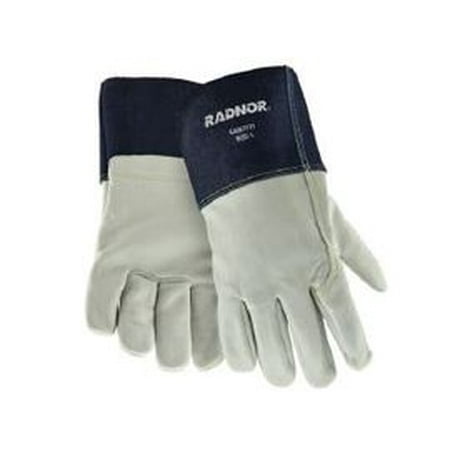 

Radnor Small 11 1/2 Navy Blue And White Heavy Weight Grain Cowhide Unlined MIG Welders Gloves With 4 Cuff (6 Pairs)