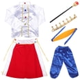 thumbnail image 4 of 1 Juego de ropa de Príncipe para niño, capa de rey, corona, disfraz de actuación de Halloween, ropa de fiesta, 4 of 6