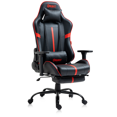 thumbnail image 1 of Hdcanada Orbit Series Chaise de Jeu Style Course, Chaise Ergonomique Inclinable en Cuir avec Repose-Pieds et Soutien Lombaire Massant - Rouge, 1 of 8