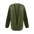 thumbnail image 3 of Lovskoo 2024 Cardigan Sweaters for Women Open Front Solid Color Cable Knit Loose Knitwear Oversized Winter Outerwear Tops Green, 3 of 5