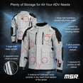 thumbnail image 6 of MSR Xplorer ADV Motorcycle Jacket – Waterproof Textile Riding Jacket with CE‑Armor‑Compatible Pockets, Venting & Reflective Accents - Men's X-Large Black, 6 of 7