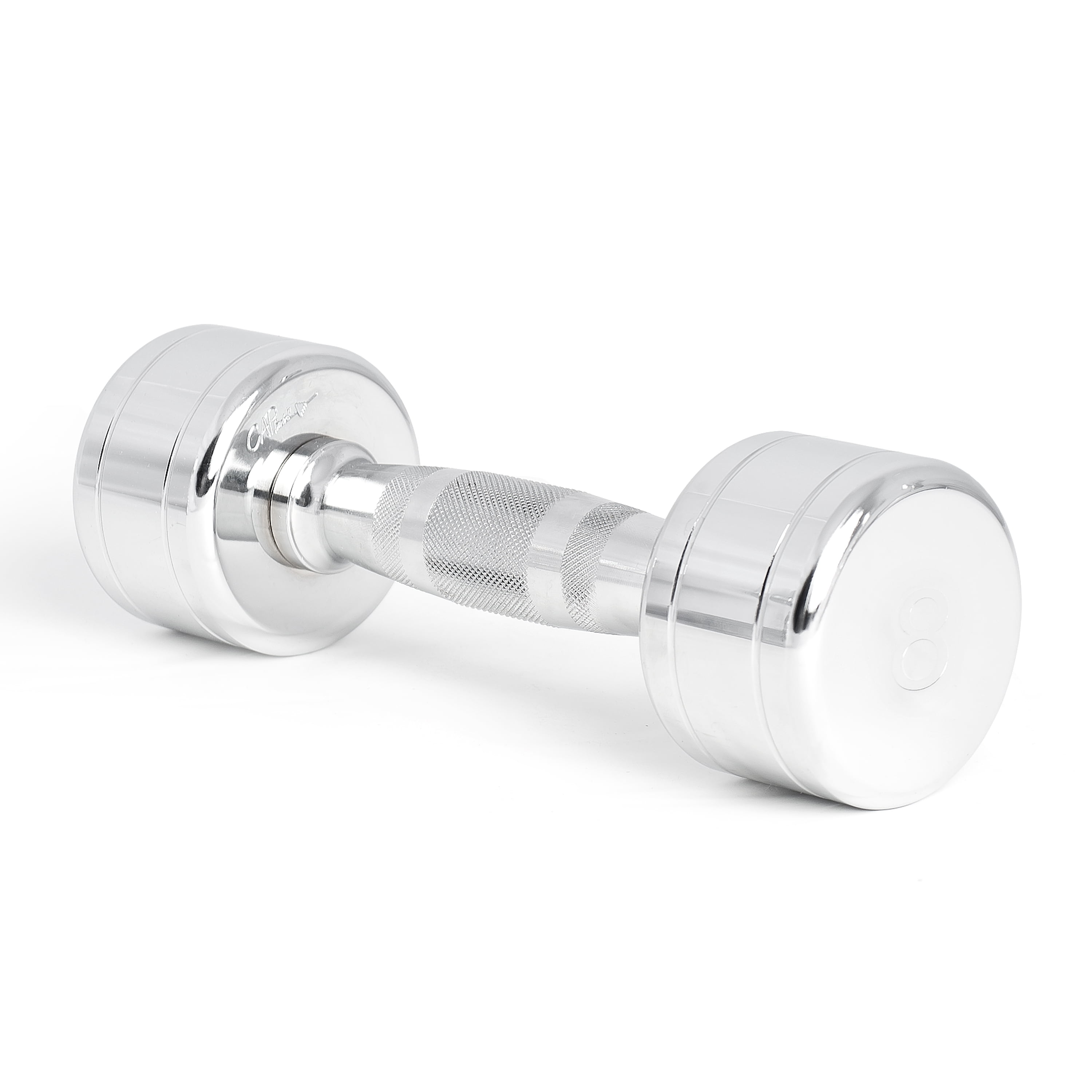 CAP Barbell Contoured Handle Chrome Dumbbell, Single, 8 lbs
