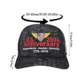 thumbnail image 3 of 250th USA Anniversary Flat Brim Baseball Cap, Patriotic Embroidered Trucker Hat, 1776‑2026 Independence Day Adjustable Hat for Men Women, 3 of 6