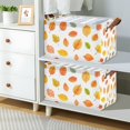 thumbnail image 2 of Yayeee Foldable Storage Basket for Shelves with Handles Set of 2 Waterproof Cloth Bins, Yellow Leaves, 2 of 7