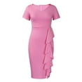 thumbnail image 2 of Sexy Dress for Women Elegant Off Shoulder Ruffles Sleeve Ladies Church Dresses, 2 of 8