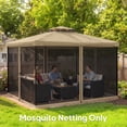 thumbnail image 2 of Outsunny 10' x 12' Gazebo Replacement Mosquito Netting, Khaki, 2 of 10
