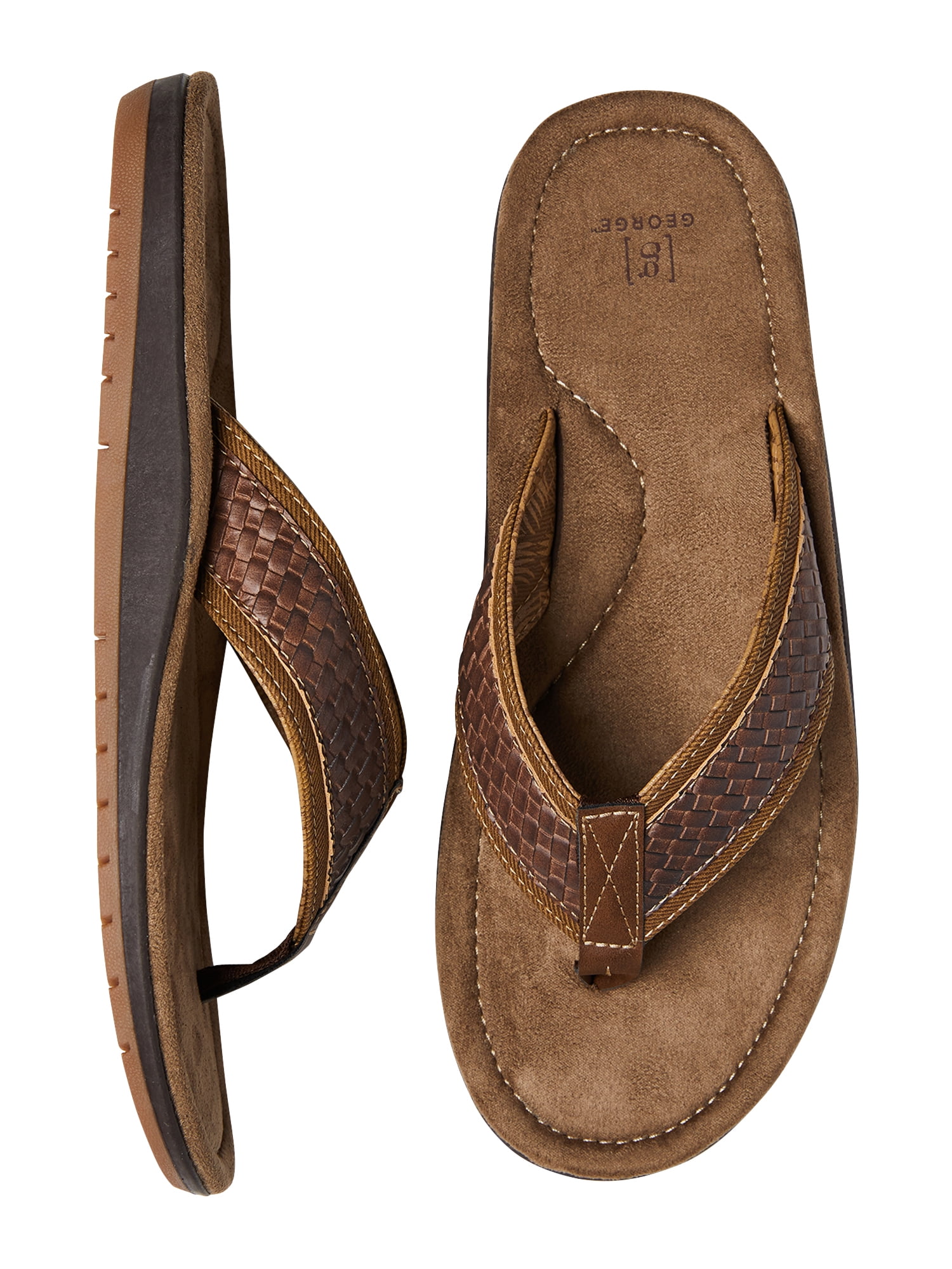 Slippers George Mens Slides Walmart George Men's Flip-Flop Sandal