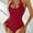 Red, variant on MORTTIC Women's Halter Neck Lace Jacquard Bodysuit Sleeveless Stretchy Tummy Control Boho Chic for Party Photoshoots & Date Nights