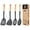 Gray, variant on Badiano 4 Pack Wood Handle Silicone Kitchen Cooking Utensils Set for Nonstick Cookware Surface,Black