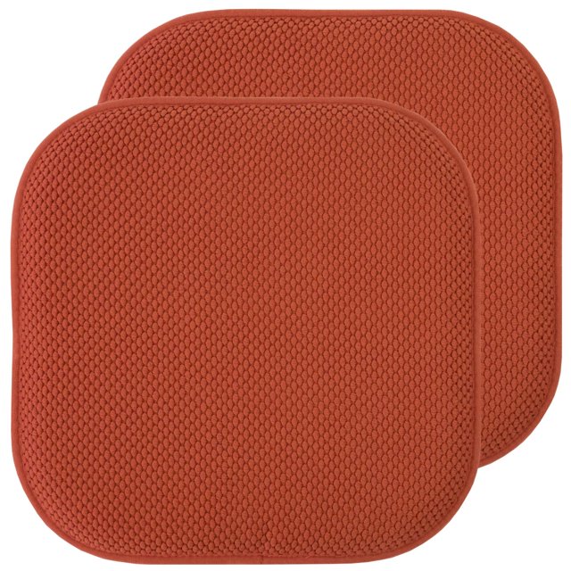 Cojín para silla Sweet Home Collection, espuma viscoelástica, 2 unidades, color óxido