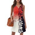 thumbnail image 4 of Womens Summer Dresses 2026 Loose V Neck Sleeveless Sundresses Swimsuit Coverup with Pockets Floral Red M, 4 of 8
