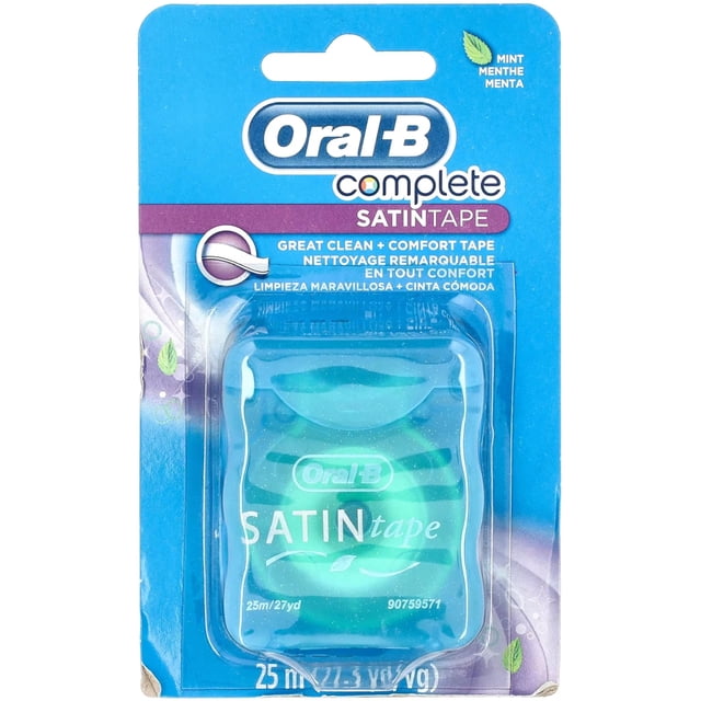 Cinta dental Oral-B satinada, color menta, 25 m (paquete de 6)