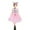 #092-Pink, variant on Girl Princess Dress Cake Smash Birthday Tutu Dress with Flower Print, Wedge, Hairband & Staff for Cake Smash Photo Shoot Party 3-12Y